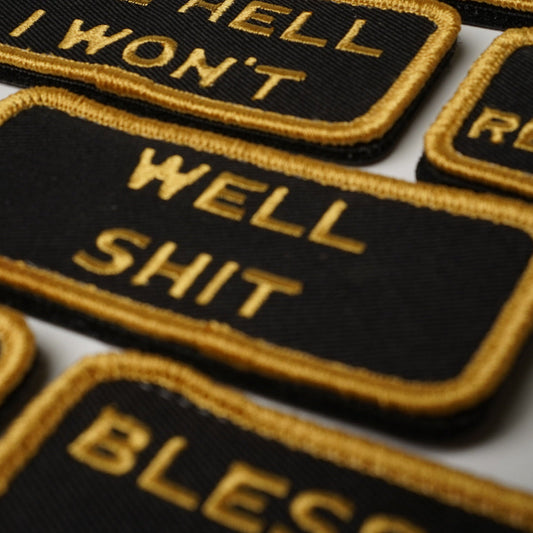 Slightly Offensive BLACK/YELLOW VELCRO PATCH