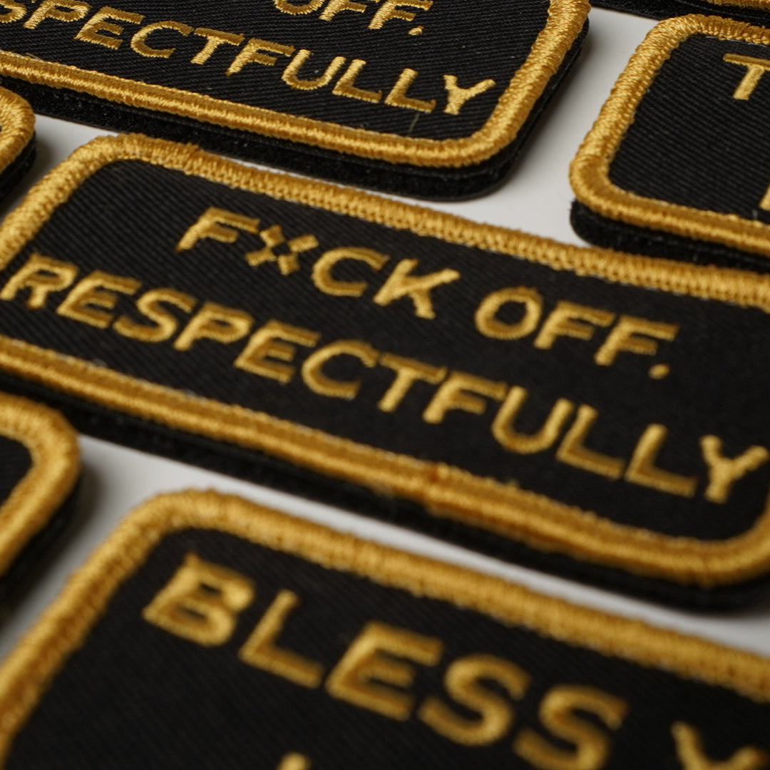 Slightly Offensive BLACK/YELLOW VELCRO PATCH